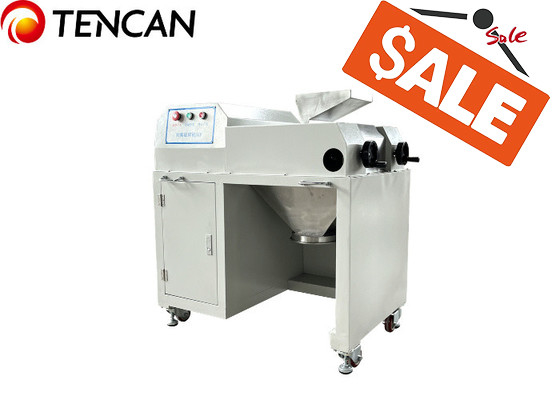 Máquina de trituración de polvo de doble rodillo Molino de molienda Fábrica de acero inoxidable 150μm Fineza Descarga uniforme