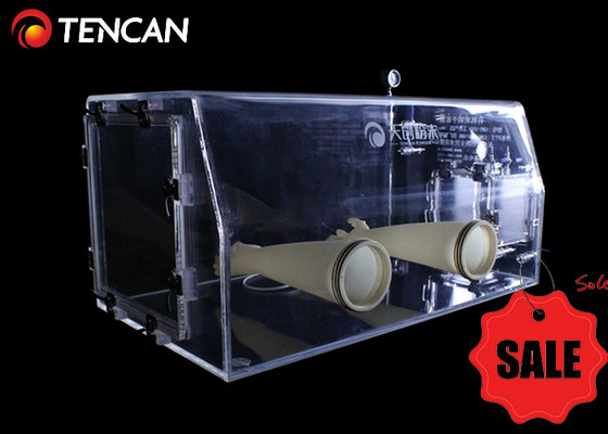 GBT-30A Cajas de guantes de laboratorio transparentes Sistemas de gestión de gases PMMA inerte de 30 mm de espesor