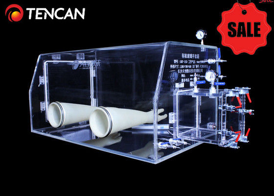 Caja de guantes de laboratorio transparente GBT-30A Gestión de gases inertes con cámara PMMA duradera de 30 mm