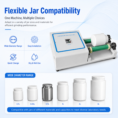 QM-5 Laboratory Ball Mill with Variable Speed 60-570 Rpm, Robust Build, and Grinding and Mixing Capabilities for Research and Industrial Use