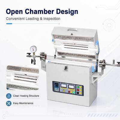 TENCAN TC-16MT 1600C MoSi2 horno de tubo calentador tipo B termopar tubo de alúmina laboratorio eléctrico horno de sinterización tratamiento térmico