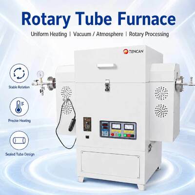 TENCAN TC-12NRT Alta temperatura 1200C Horno tubular de laboratorio de vacío MOSI2 elemento de calefacción de alta pureza material de cuarzo / aluminio