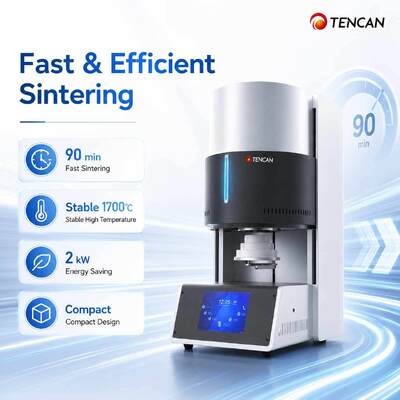 Horno de cerámica dental de 1C de precisión 1700C de alta temperatura programable 90 min Sinterización rápida 150 unidades