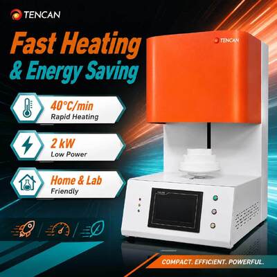 TENCAN TC-BDF-1L 1700C Laboratorio dental Zirconia Forno de sinterización de porcelana 1C Precisión MoSi2 Elementos de calefacción para el diente
