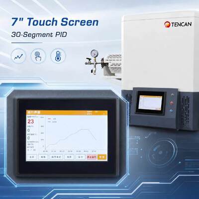 TENCAN MoSi2 calefacción 1600C horno de tubo de vacío TC-16MT tipo B termopareja horno de laboratorio dividido de 30 segmentos programable avanzado
