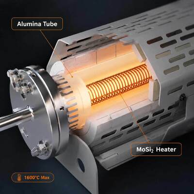 TENCAN MoSi2 calefacción 1600C horno de tubo de vacío TC-16MT tipo B termopareja horno de laboratorio dividido de 30 segmentos programable avanzado