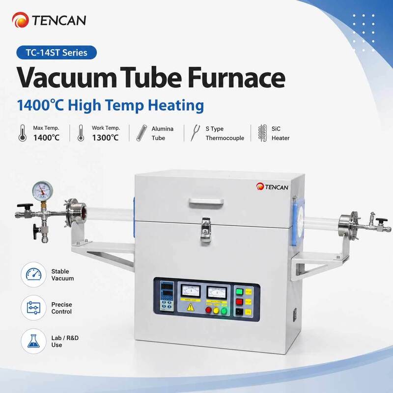 Laboratorio de vacío Fuego eléctrico tubular de alta temperatura de 1400C Fuego de tubo de zona única Precio con tubo de cuarzo de gran pureza
