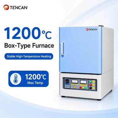 Horno de mufla a 1200 °C con control PID de 50 segmentos y revestimiento de fibra de mullita policristalina para aplicaciones de alta temperatura